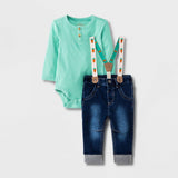Cat & Jack Baby Boys' Bunny Carrot Top & Bottom Set