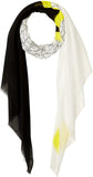 Calvin Klein Women's Spliced Colorblocked Rectangle Logo Scarf