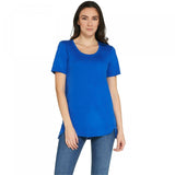 Isaac Mizrahi Live! Essentials Women's Pima Cotton Tunic Top with Tulip Hem