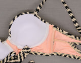 Xhilaration Women's Chevron Push Up Midi Bikini Swim Top XS