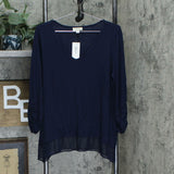 Style & Co. Women's V-Neck Asymmetrical Chiffon-Hem Tunic Top