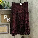 Linea by Louis Dell'Olio Plus Size Crushed Velvet Pull On Maxi Skirt