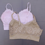 Rhonda Shear 2 Pack Lace Leisure Bras With Removable Pads Nude / Pink 1X