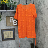 Denim & Co. Women's Knit Elbow Sleeve Open Work Beach Cover-Up