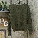 Hippie Rose Women's Junior Fit Chenille V-Neck Sweater