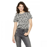 Disney Women's Short Sleeve Mickey Mouse Print T-Shirt