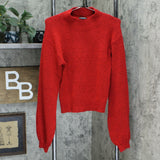 Wild Fable Women's Mock Turtleneck Sweater Red Medium