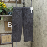 Calvin Klein Performance Women's Plus Size Tie Waist Cropped Cargo Pants