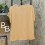 DG2 by Diane Gilman Women's Burnout Slub Jersey Knit Pocket T-Shirt
