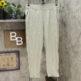 32 Degrees Cool Women's Stretch Linen Blend Ankle Pants Sage Medium