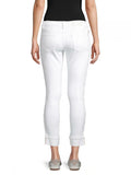 Karl Lagerfeld Paris Fringe Cropped Jeans White 8