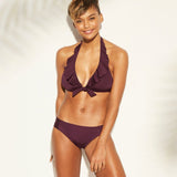 Kona Sol Women's Ruffle Halter Bikini Top. AF601D-Nopads