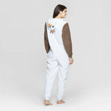 Disney Women's Olaf Pajama Union Suit White XS
