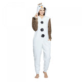 Disney Women's Olaf Pajama Union Suit White XS