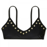 Xhilaration Women's Grommet Bralette Bikini Top Black XS