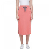 Tommy Hilfiger Women's Side Stripe French Terry Midi Skirt Coralie Large