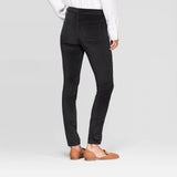 Universal Thread Velvet High Rise Ankle Cropped Skinny Jeans Black 2