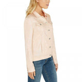 Buffalo Women's Knit Denim Jacket Light Pink XXL