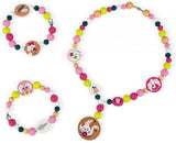 Janod Wooden 220 Beads Craft Set For Dexterity And Motor Skills Swans Pink