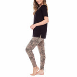 Honeydew Supersoft V Neck And Jogger Pajama Set Black / Animal Print Large