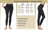 Felina Women's 2 Pack Wide Waistband Sueded Lightweight Leggings Black Small