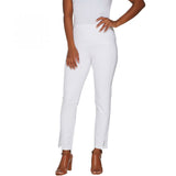 H by Halston Women's Ankle Length Ponte Leggings White Medium