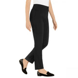 Hilary Radley Women's Built-In Tummy Control Panel Pull On Pants Black Large