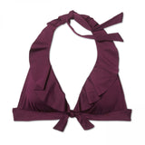 Kona Sol Women's Ruffle Halter Bikini Top. AF601D-Nopads