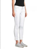 Karl Lagerfeld Paris Fringe Cropped Jeans White 8