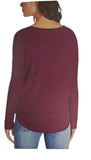 Buffalo Women's Ribbed Long Sleeve Soft And Cozy Top 1323776 Purple Medium