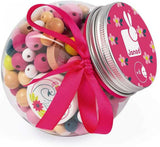 Janod Wooden 220 Beads Craft Set For Dexterity And Motor Skills Swans Pink