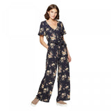 Xhilaration Floral Print Button Front Jumpsuit