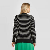 New Who What Wear Women's Striped Long Sleeve Wrap Cardigan. WS-299-Nobelt Large