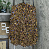 LOGO by Lori Goldstein Women's Stretch Woven Button Front Blouse