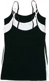Felina Women's 3 Pack Cotton Stretch Camisoles Black/ White/ Black Large