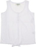 Style & Co. Women's Henley Tie Front Tank Top. 100093393MS White XS