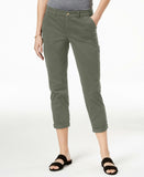 Maison Jules Women's Slim Cropped Pants Olive Green 4
