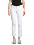 Karl Lagerfeld Paris Fringe Cropped Jeans White 8