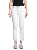 Karl Lagerfeld Paris Fringe Cropped Jeans White 8