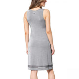 MPG Women's Everyday Dress With Built In Bra Gray Medium