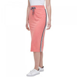 Tommy Hilfiger Women's Side Stripe French Terry Midi Skirt Coralie Large