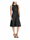 Lauren Ralph Lauren Below The Knee Fit + Flare Evening Dress Black 14