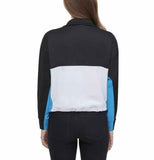 DKNY Sport Women's Colorblock Half Zip Pullover Sweatshirt Black Large