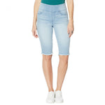 DG2 by Diane Gilman Petite Classic Stretch Pull-On Bermuda Shorts Chambray PL
